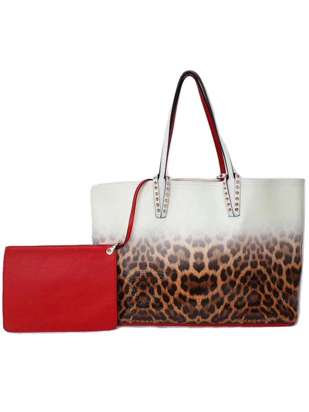 Christian Louboutin Panettone Spiked Leopard Bag Tote